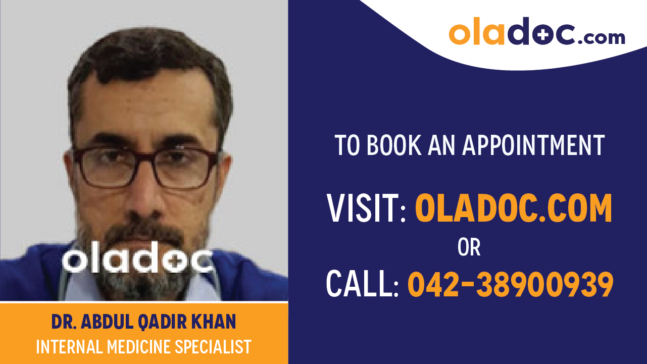 Book appointment with Dr.Abdul Qadir Khan-best Internal Medicine Specialist in Multan
